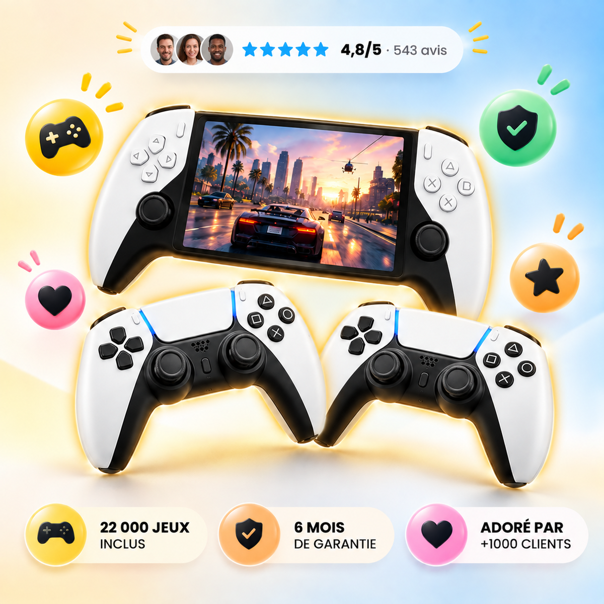 The One Game — La console + 2 Manettes + 22 000 jeux